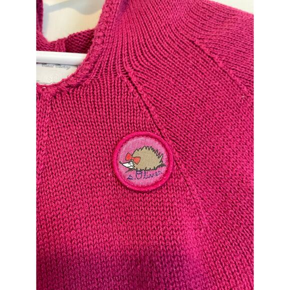 S. Oliver purple hooded sweater short sleeve logo fair isle colorful 12-18 mo. - Picture 3 of 7